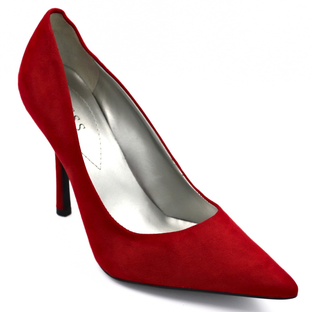 Guess Cyrano Pumps Womens 8M Red Excellent Pointed Toe Stiletto Heels
